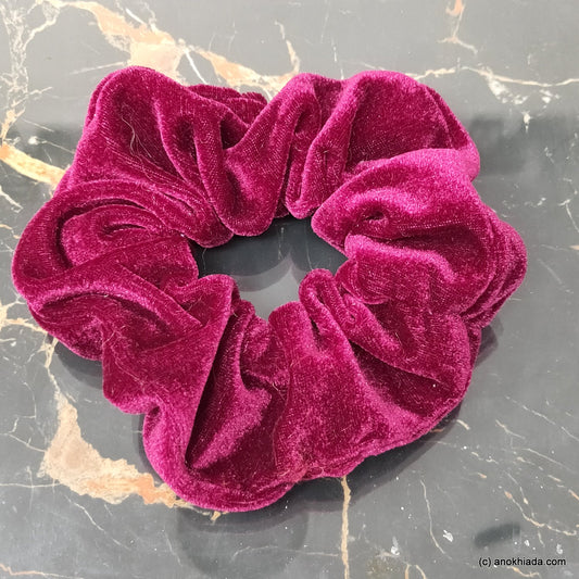 Anokhi Ada Handmade Velvet Scrunchie for Girls and Women (15-169 Scrunchie)