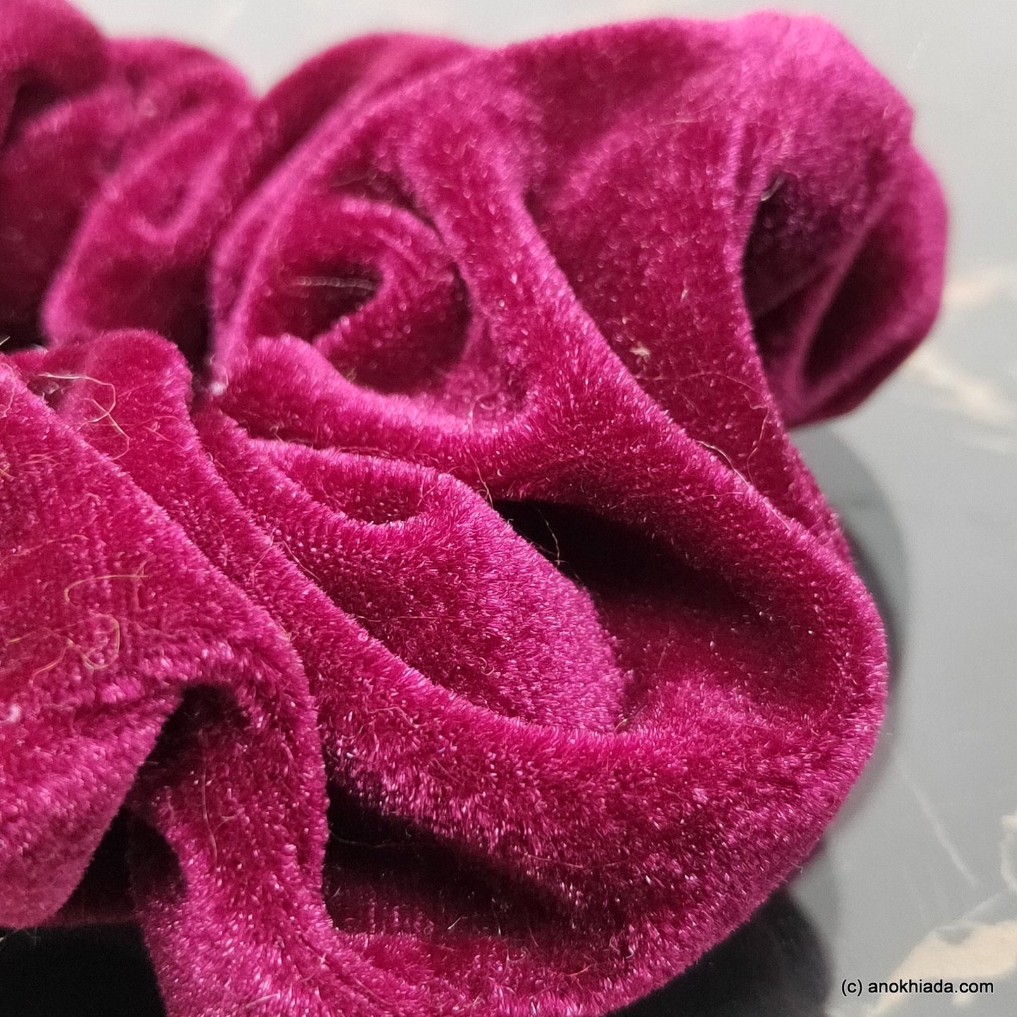 Anokhi Ada Handmade Velvet Scrunchie for Girls and Women (15-169 Scrunchie)