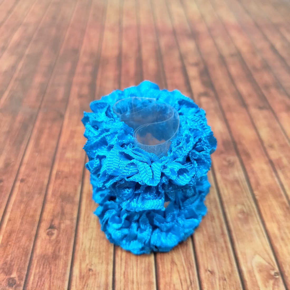 Anokhi Ada Sky Blue Fabric small Scrunchie for Girls and Women (15-19 Scrunchie, 2 Pcs)