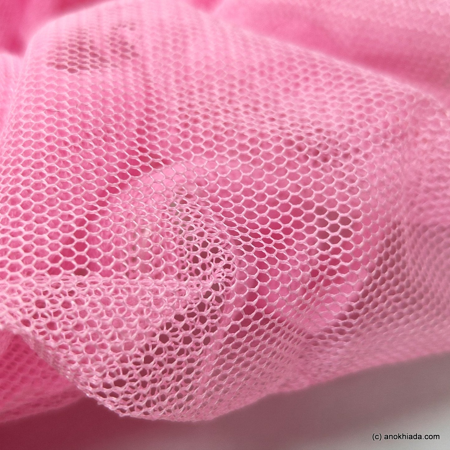 Anokhi Ada Handmade Stylish Pink Net Scrunchie for Girls and Women (15-203 Scrunchie)