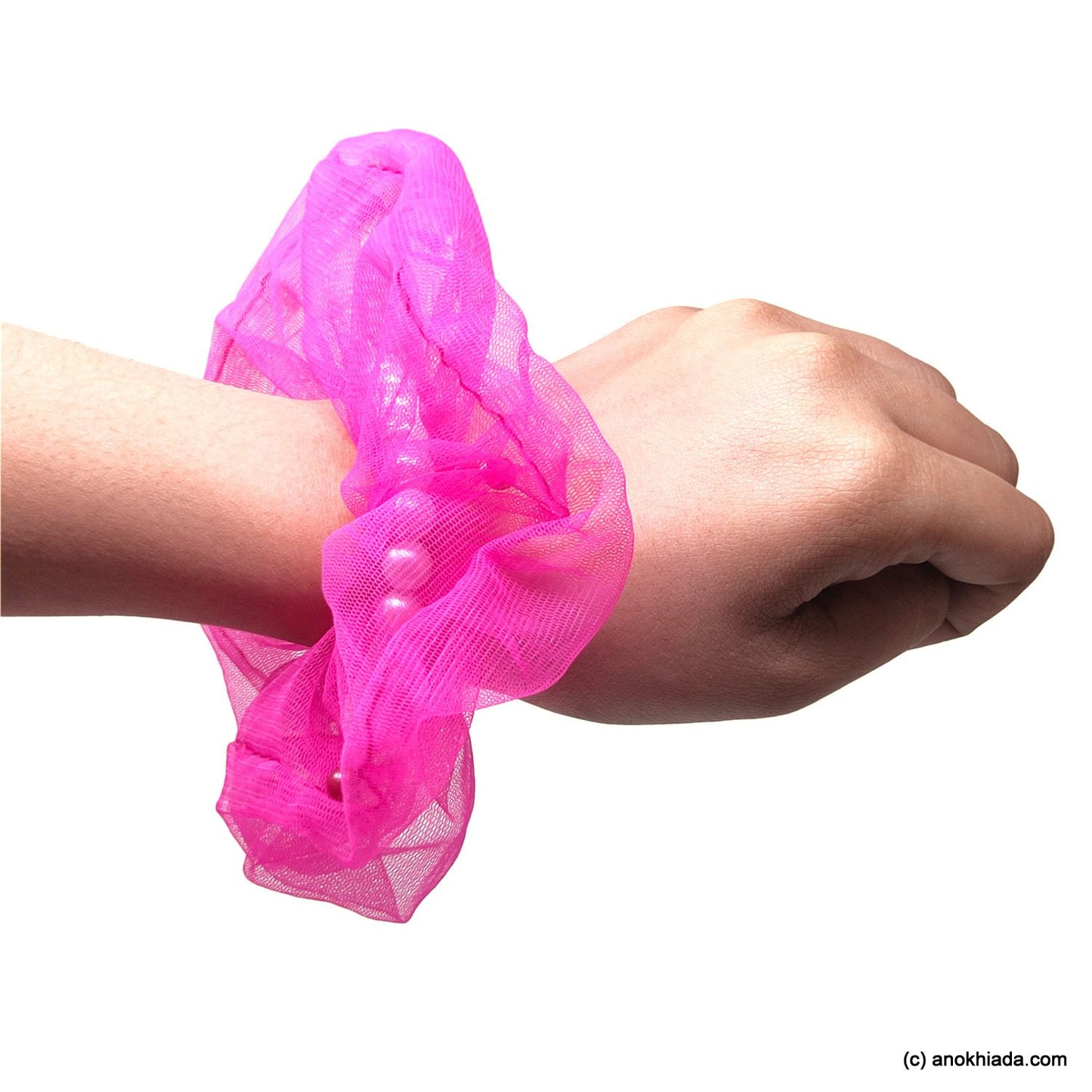 Fuchsia Pink Net Scrunchie (15-241 Scrunchie)