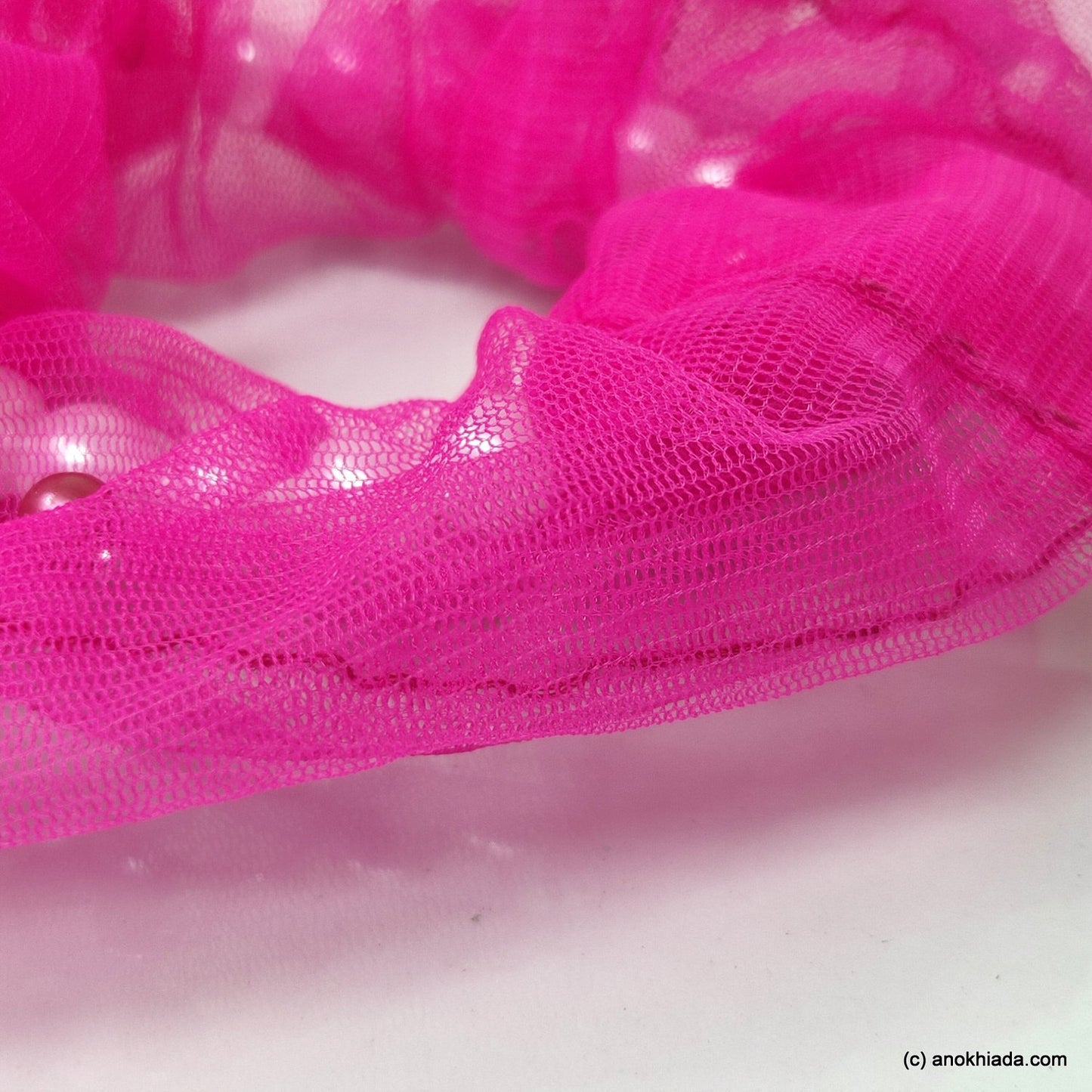 Fuchsia Pink Net Scrunchie (15-241 Scrunchie)