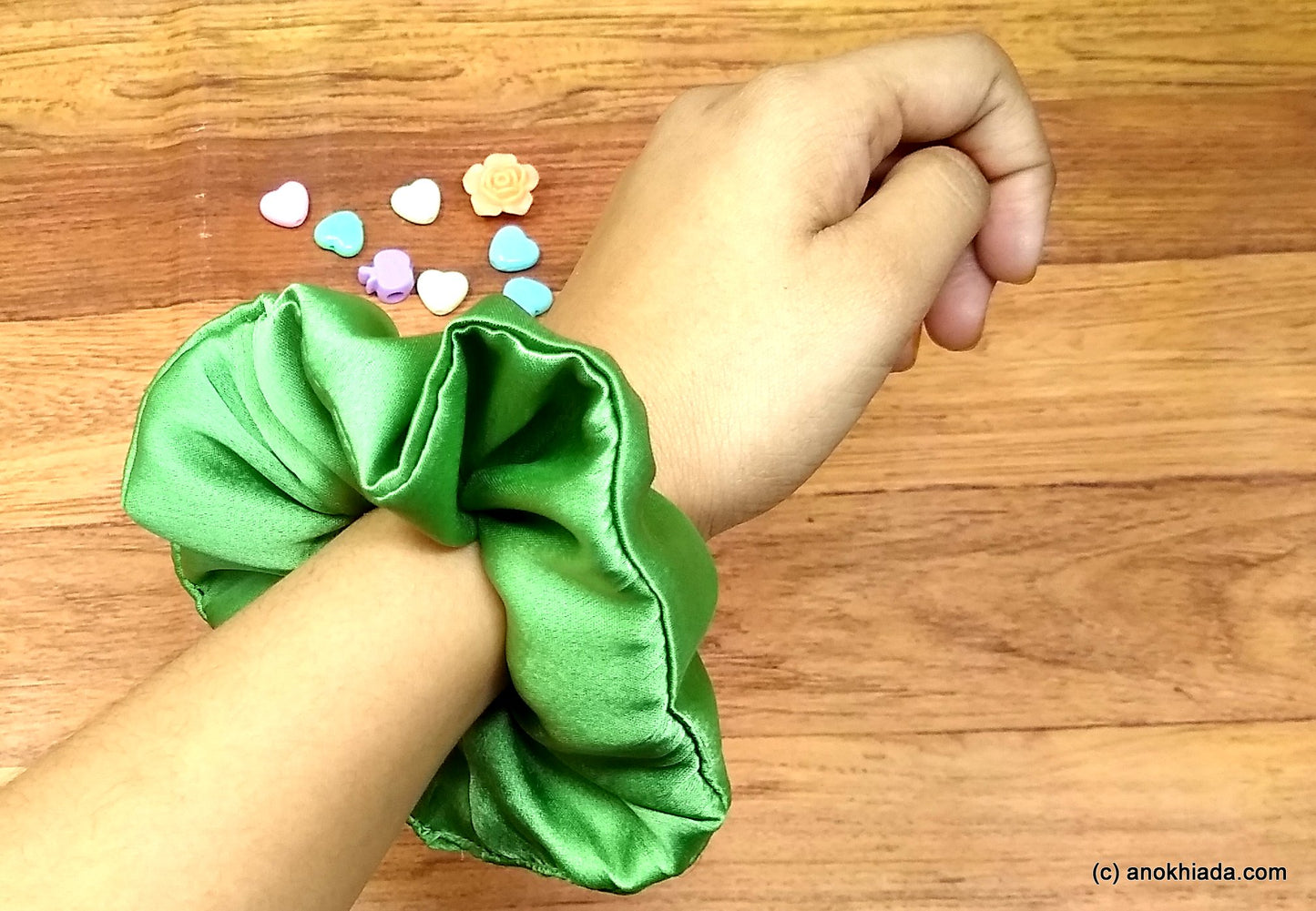 Anokhi Ada Handmade Satin Scrunchie for Girls and Women (15-46 Scrunchie)