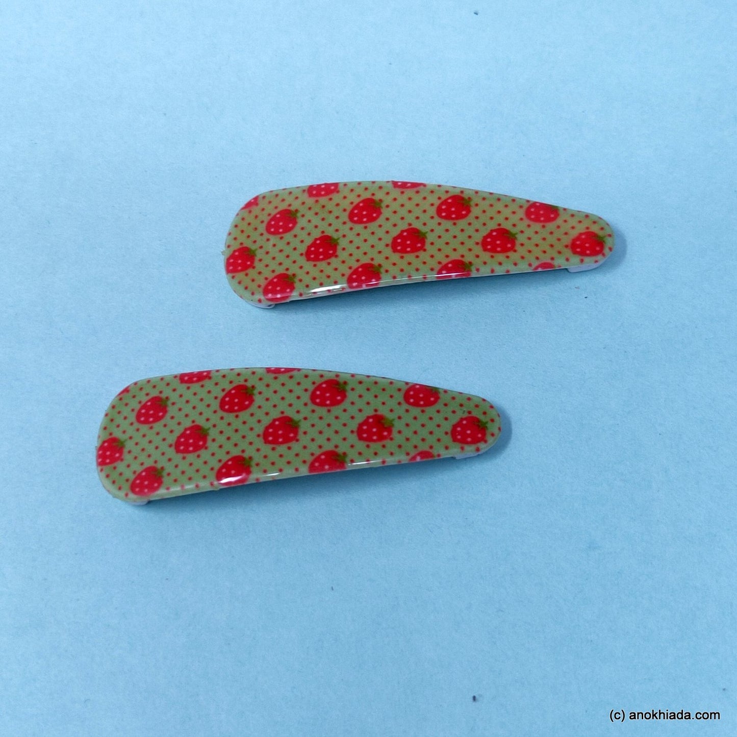 Anokhi Ada Strawberry Print Tic Tac Hair Clips (Pack of 2) 10-64