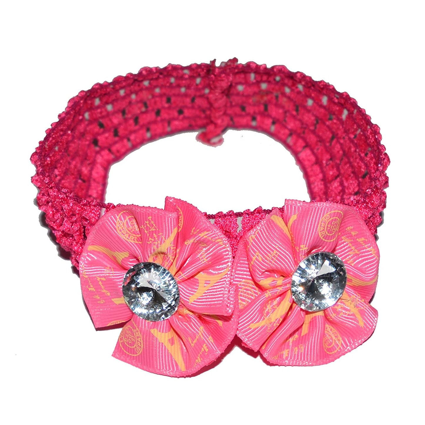 Floral Soft Stretchy Headbands for Baby Girls and Newborn (17-07 Pink Baby Headband)