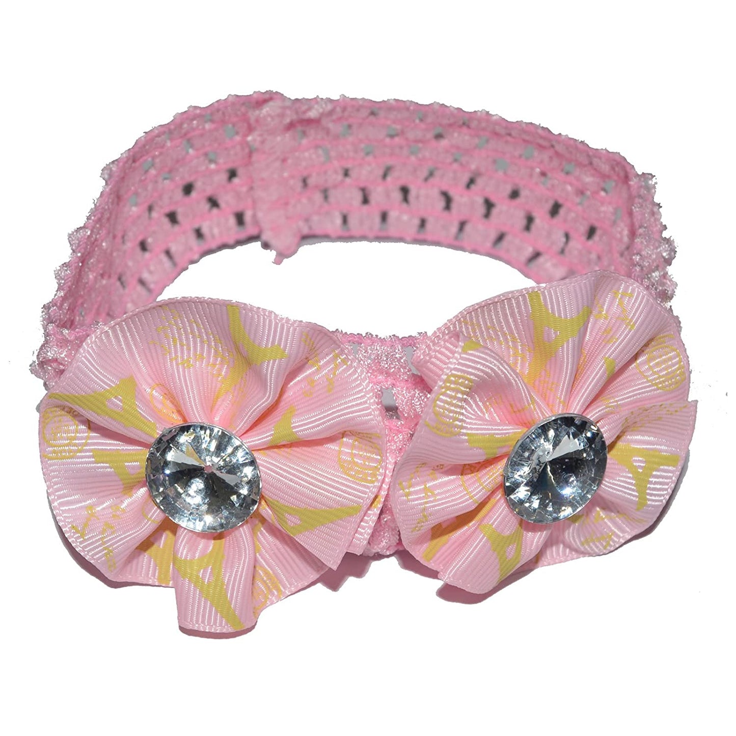 Floral Soft Stretchy Headbands for Baby Girls and Newborn (17-08 Baby Pink Baby Headband)