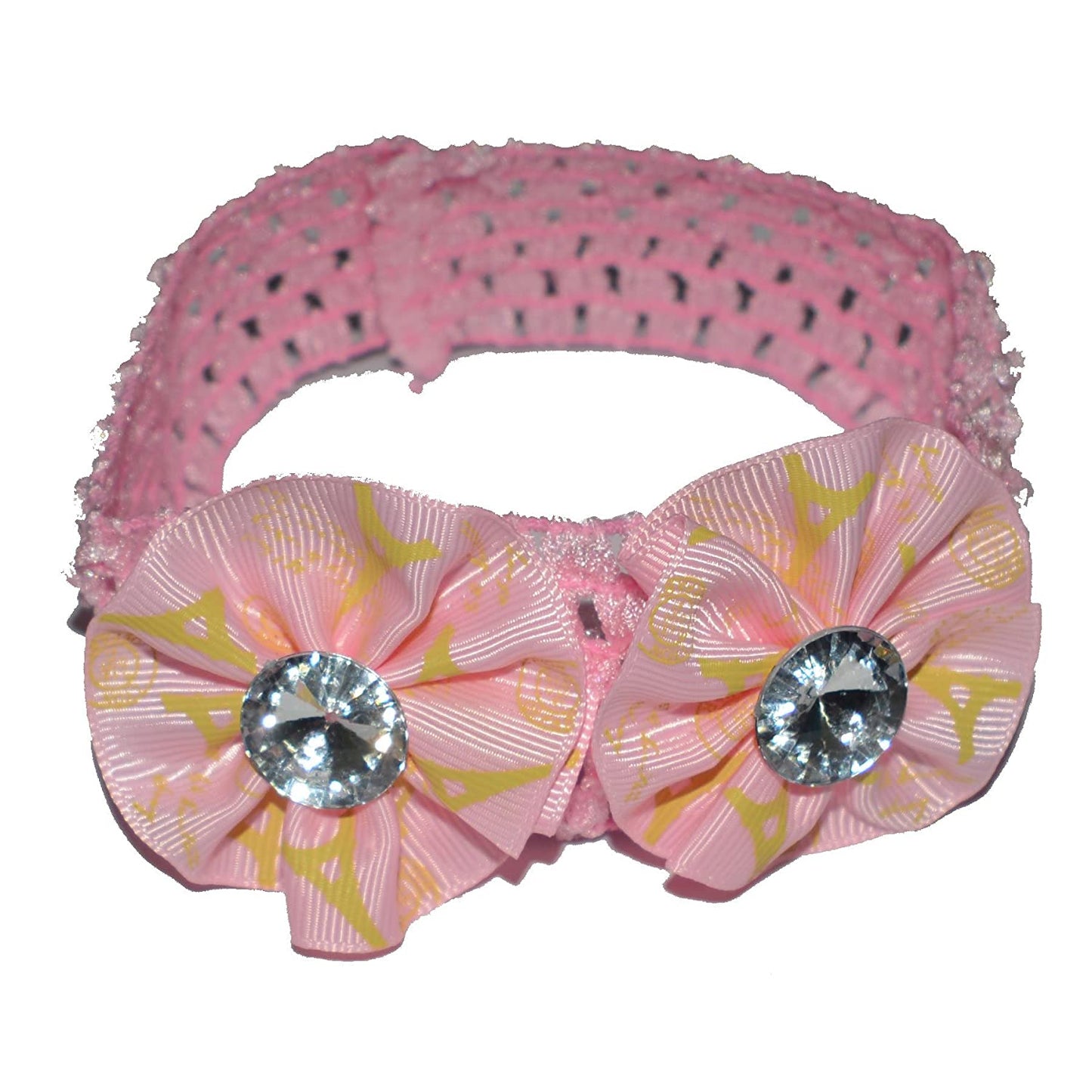 Floral Soft Stretchy Headbands for Baby Girls and Newborn (17-08 Baby Pink Baby Headband)