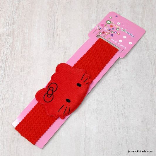 Kitty Red Soft Stretchy Headbands for Baby Girls and Girls (17-43)