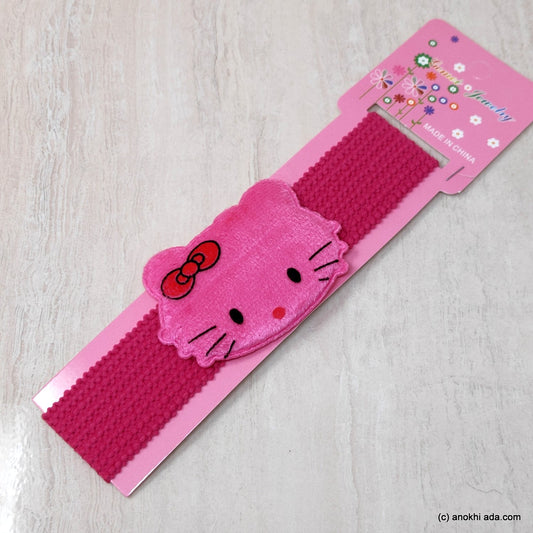 Kitty Dark Pink Soft Stretchy Headbands for Baby Girls and Girls (17-45)