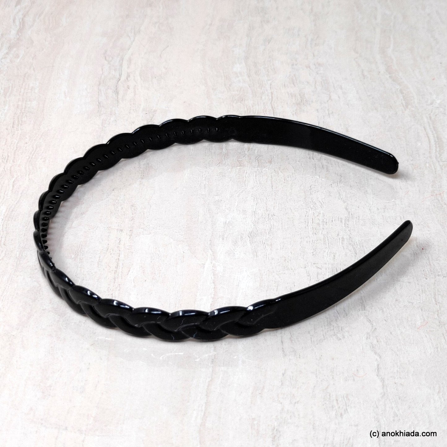 Anokhi Ada Plastic Black Designer Headbands/Hairbands for Kids and Girls (19-07)