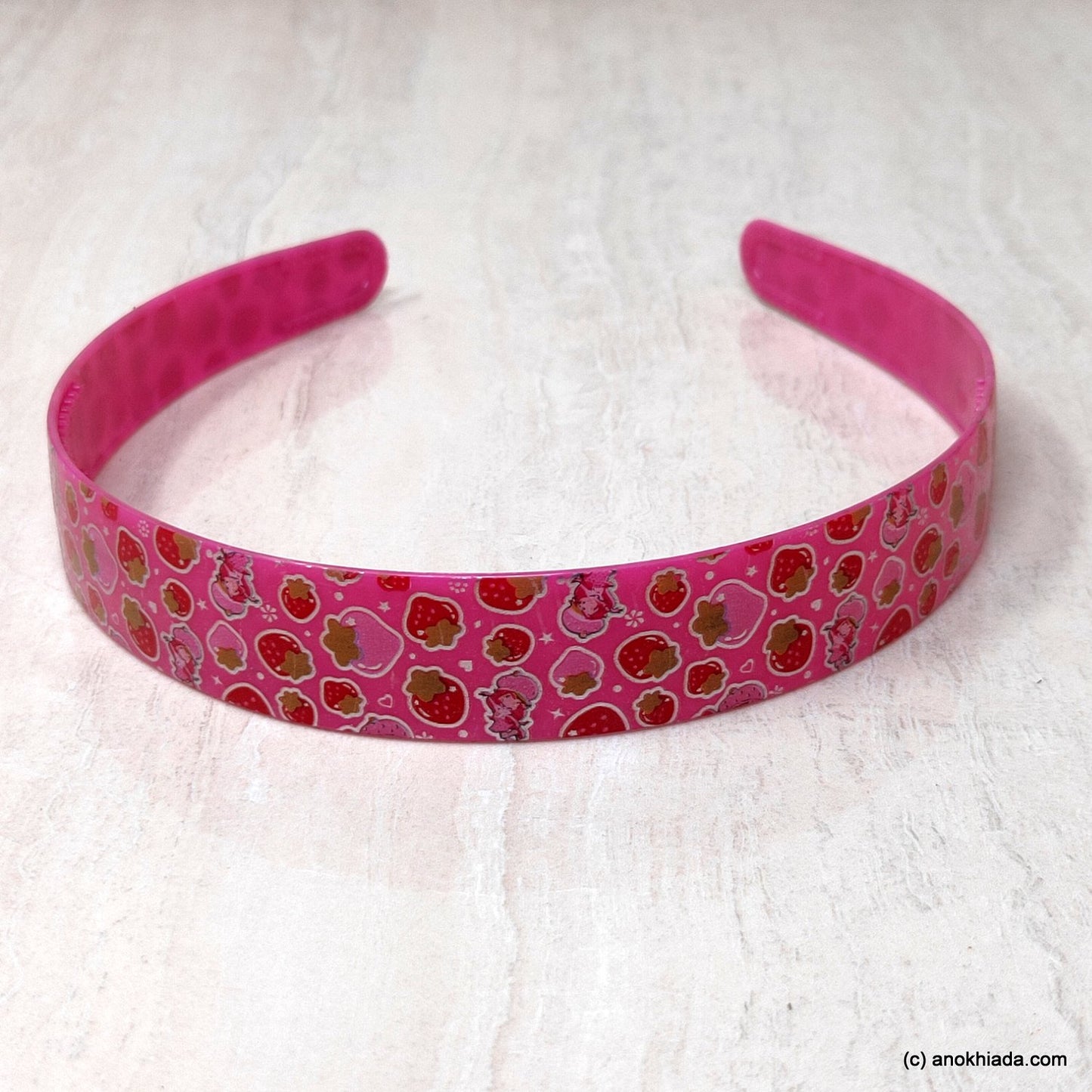 Anokhi Ada Plastic Strawberry Print Headbands/Hairbands for Kids and Girls (19-5a)