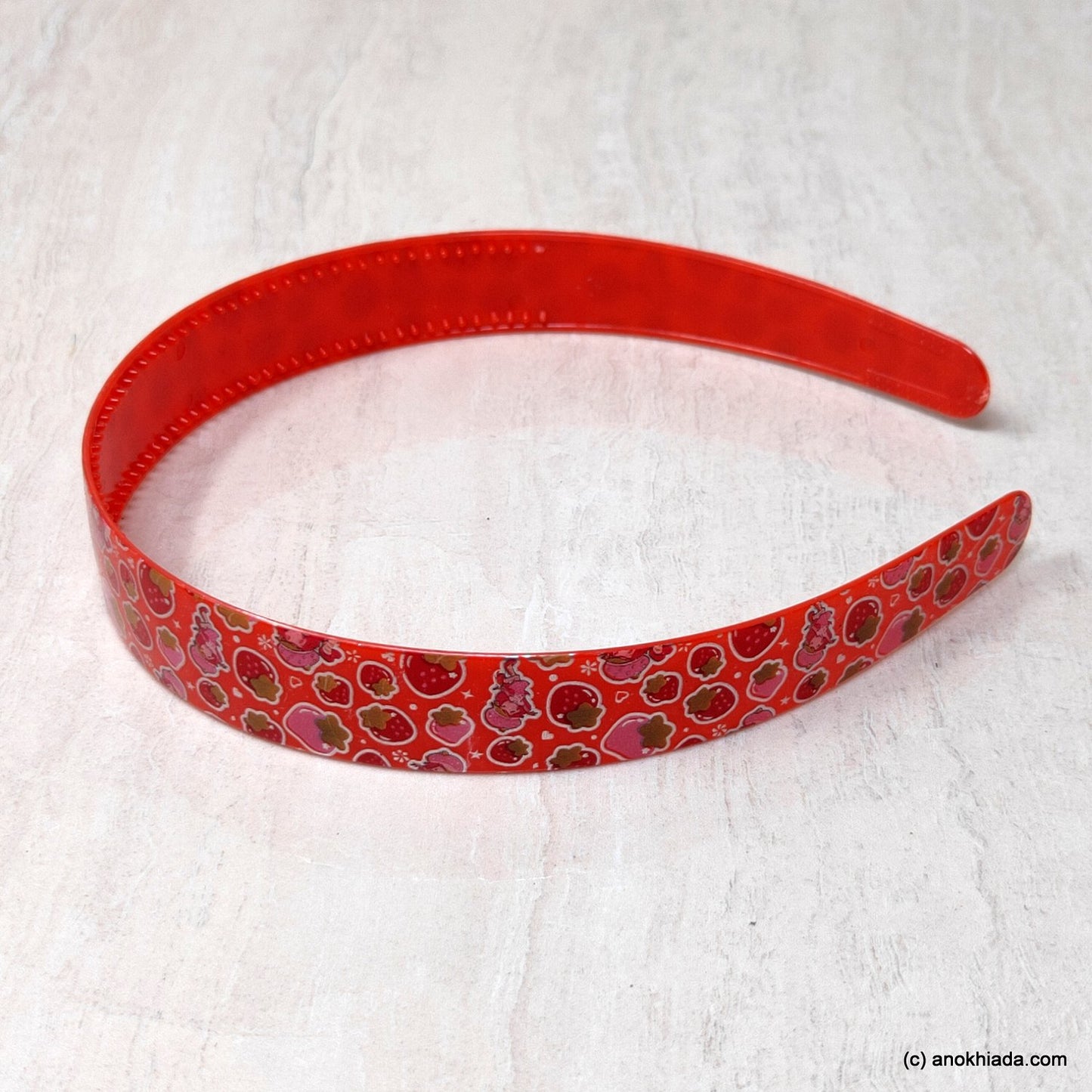 Anokhi Ada Plastic Strawberry Print Headbands/Hairbands for Kids and Girls (19-5d)