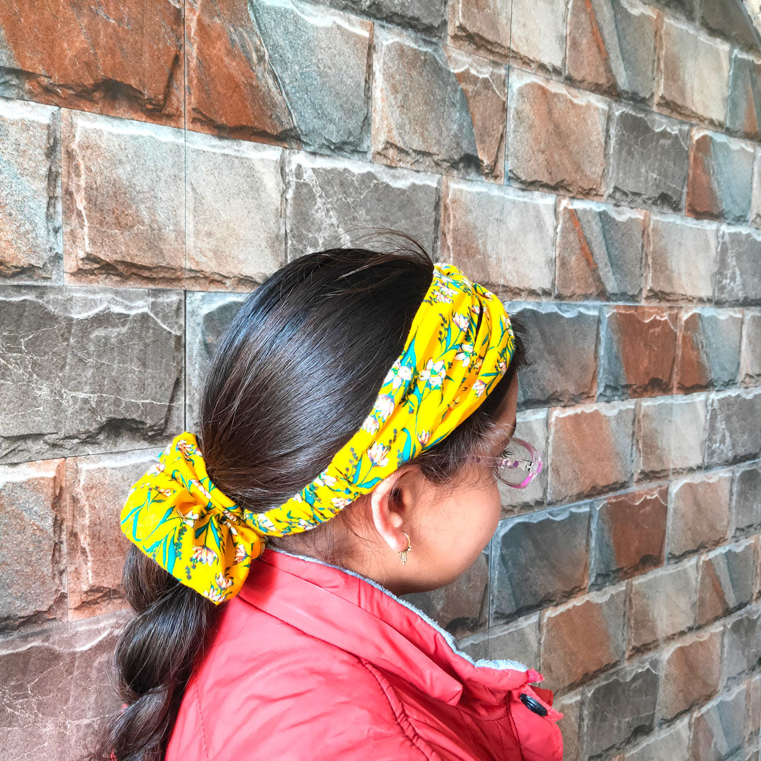 Anokhi Ada Handmade Fabric Scrunchie and Soft Headband Combo for Girls and Women (21-02 Combo)