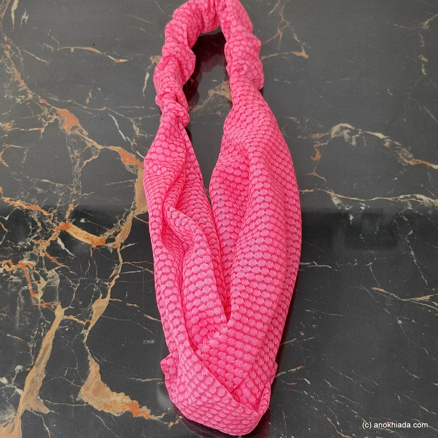 Anokhi Ada Handmade Pink Fabric Soft Headbands/ Boho Headbands  for Girls and Women (22-05)