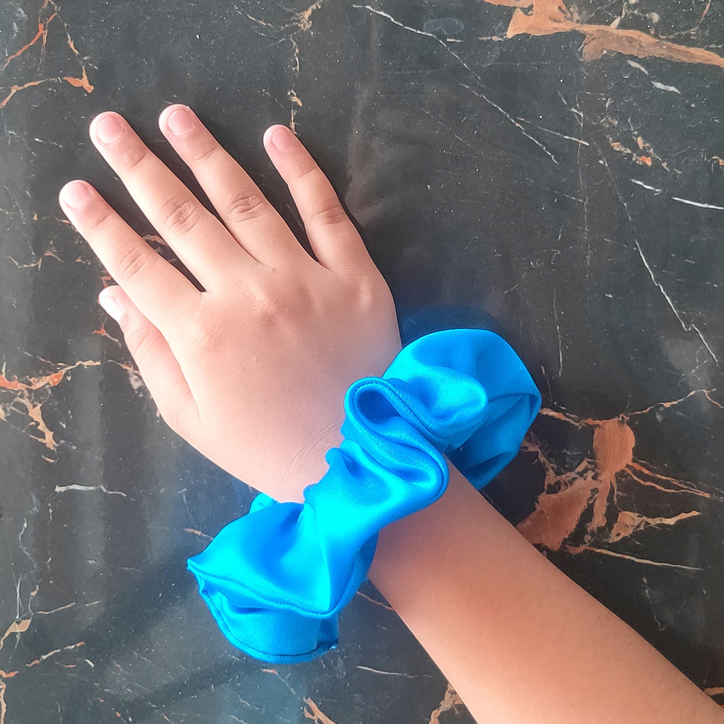 Small Neon Blue Scrunchie (23-12a Scrunchie)