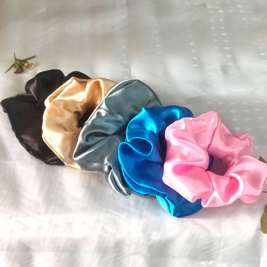 Everyday Satin Scrunchies Combo (Pack of 5)