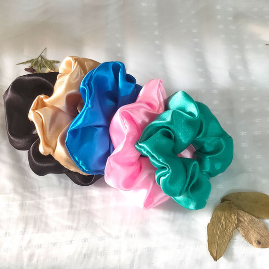 Be Classy Satin Scrunchies Combo (Pack of 5)