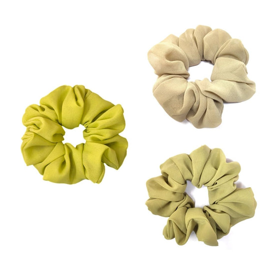 Olive Scrunchies Combo (Pack of 3)
