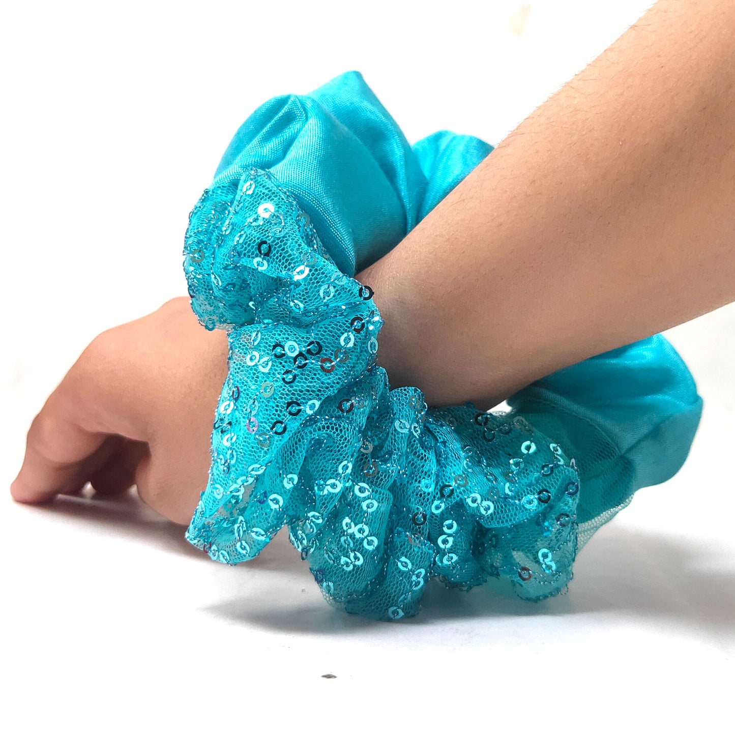 Aqua Dual Tone Scrunchie (31-10 Scrunchie)