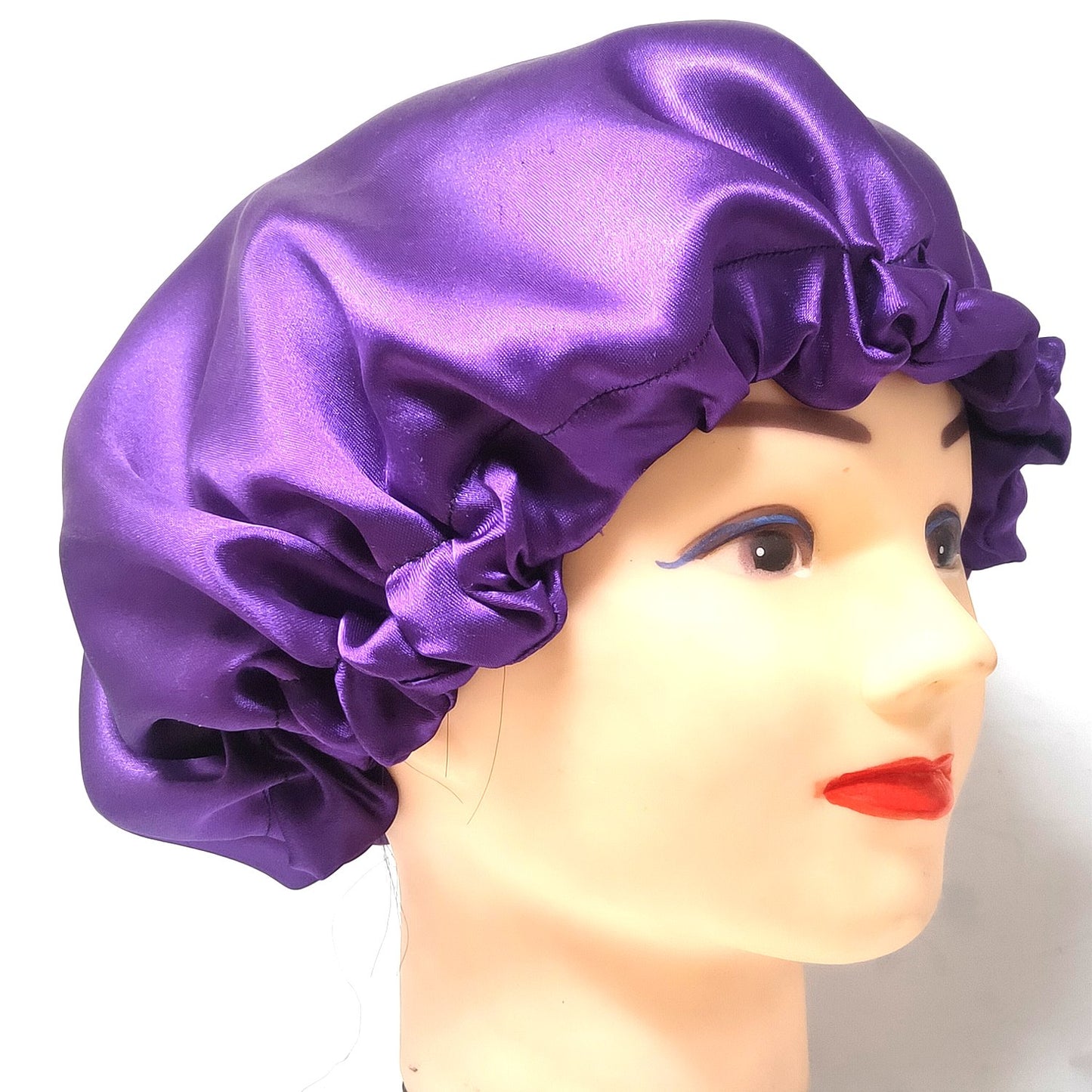 Anokhi Ada Handmade Satin Hair Bonnet Sleep Cap (36-01,Purple)