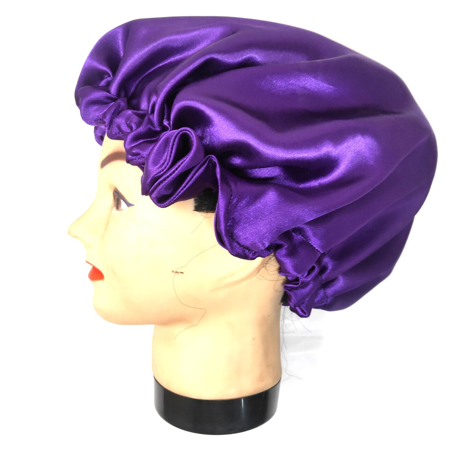 Anokhi Ada Handmade Satin Hair Bonnet Sleep Cap (36-01,Purple)