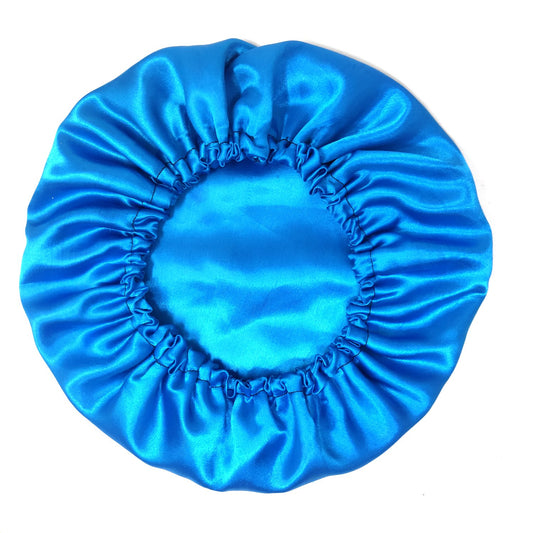 Anokhi Ada Handmade Satin Hair Bonnet Sleep Cap (36-02, Navy Blue)