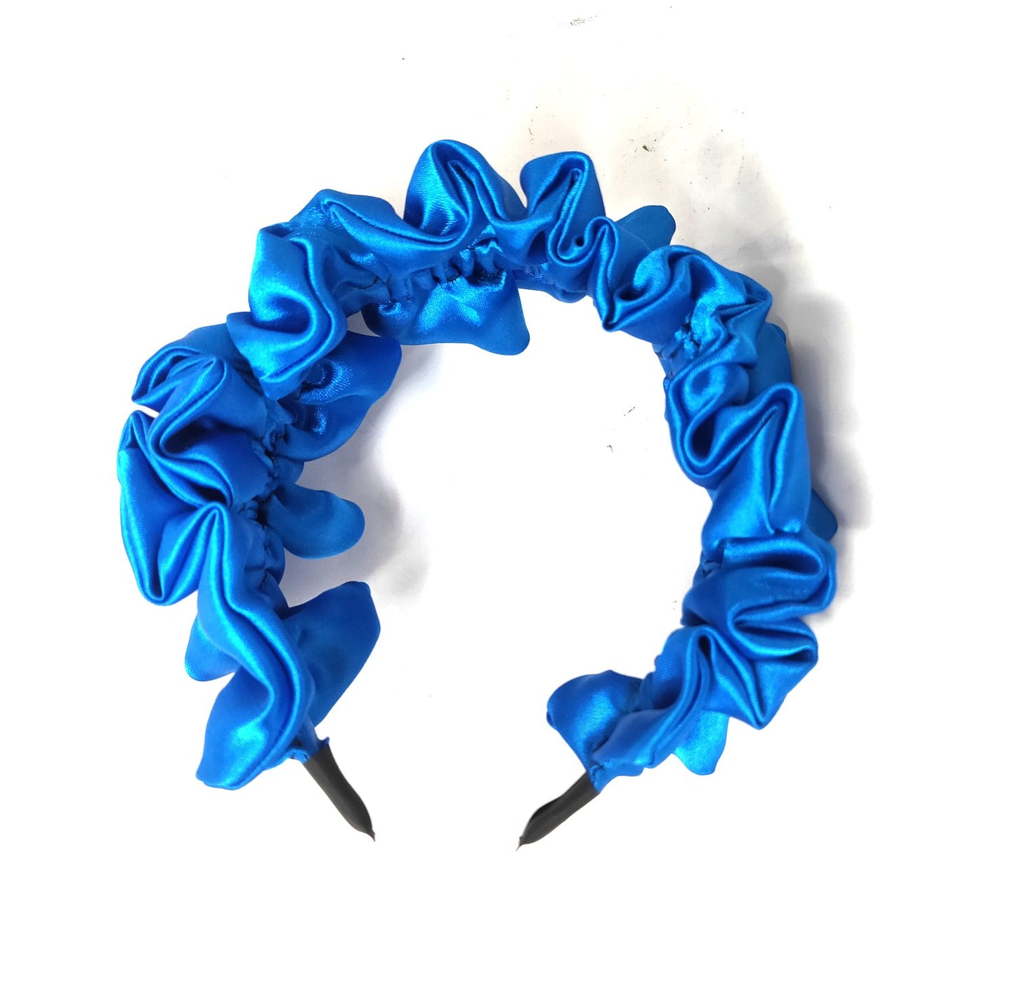 Neon Blue Scrunch Headband  (37-06)