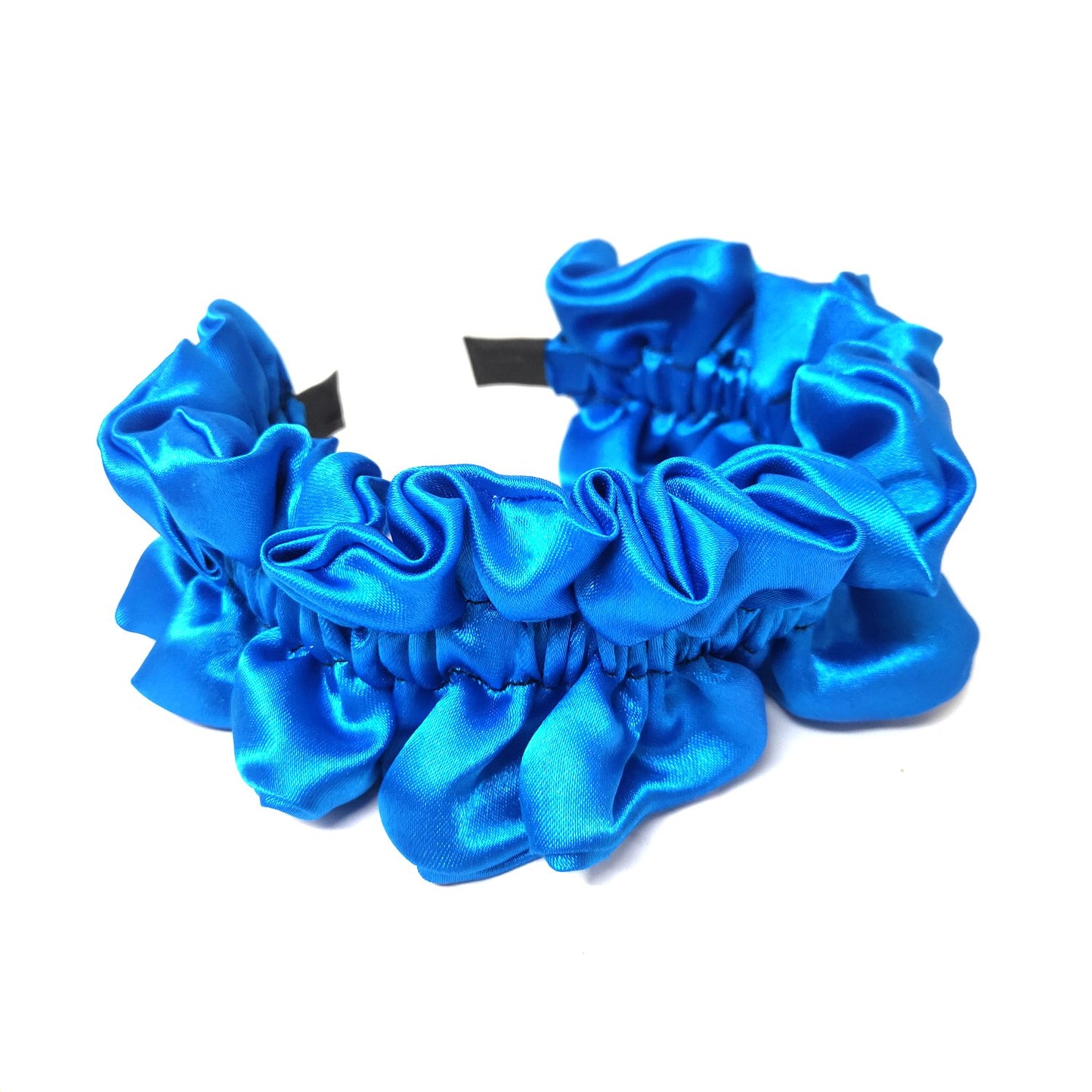 Neon Blue Scrunch Headband  (37-06)