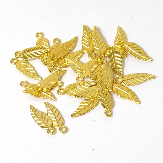 Plastic Leafy Beads for Jewellery Making and Decoration (100 Beads) - 96-09