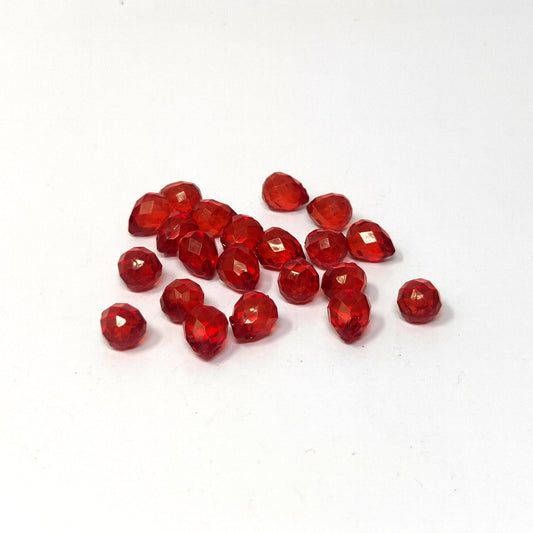 10 mm Translucent Crystal Drop Beads for Jewellery Making and Decoration (25 Beads) 96-14