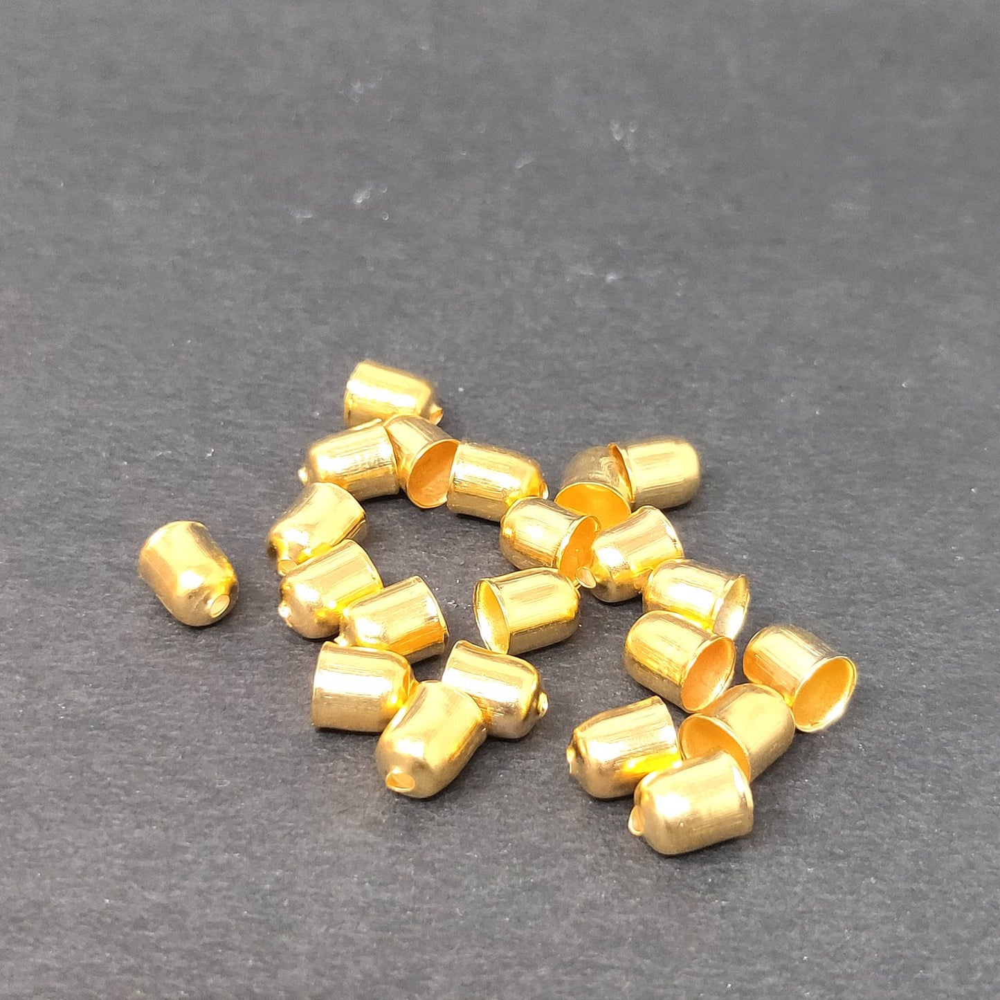 8 mm Golden Tassel Cap for Making Earrings (100 Pcs ) - 96-22
