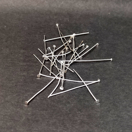 4.5 cm Silver Head Pins for Making Earrings and Jewellery (25 Pcs) - 96-26