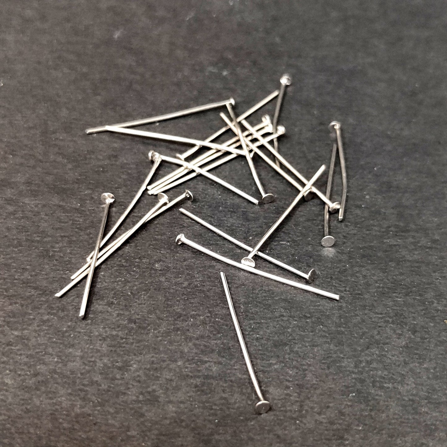 3 cm  Antique Silver Head Pins for Making Earrings and Jewellery (25 Pcs) - 96-27