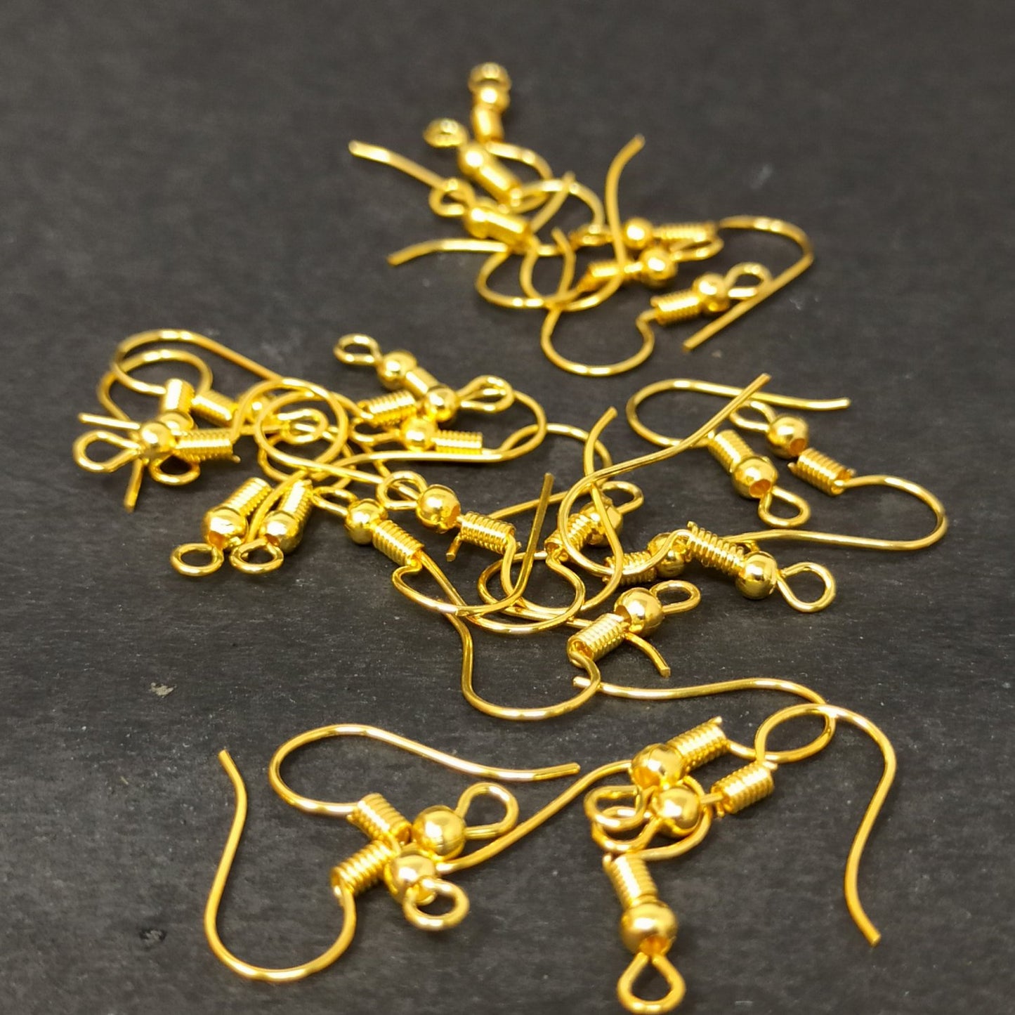 Golden Earring Fish Hooks for Making Earrings (25 Pcs) - 96-31