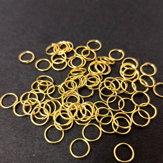 6mm Golden Jump Rings for Making Earrings and Jewellery (100 Pcs) - 96-34