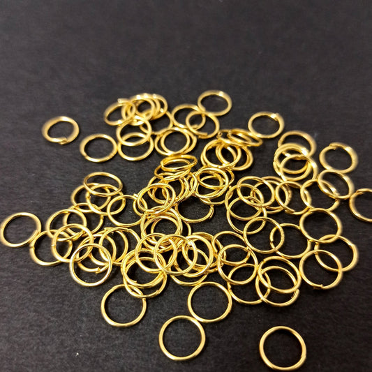 6mm Golden Jump Rings for Making Earrings and Jewellery (100 Pcs) - 96-34