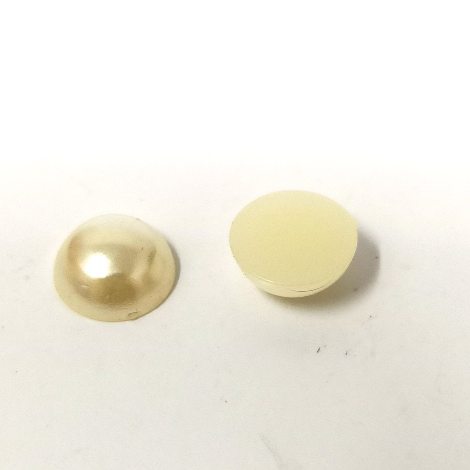 10 mm Off White Half Pearl Beads for Jewellery Making and Decoration ( –