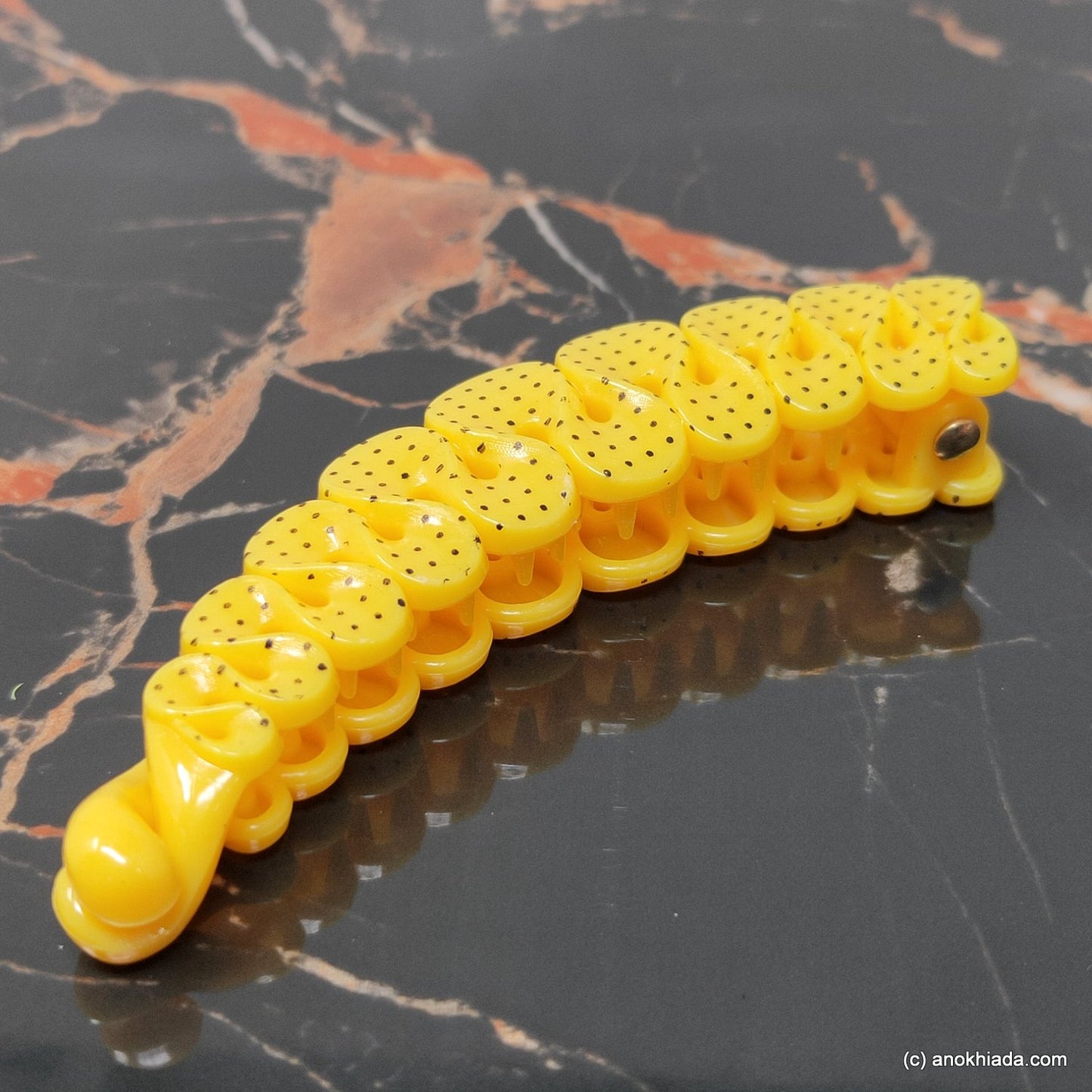 Ruffle Design Small Yellow Banana Hair Clip for Girls & Woman (98-15h Banana Hair Clips)