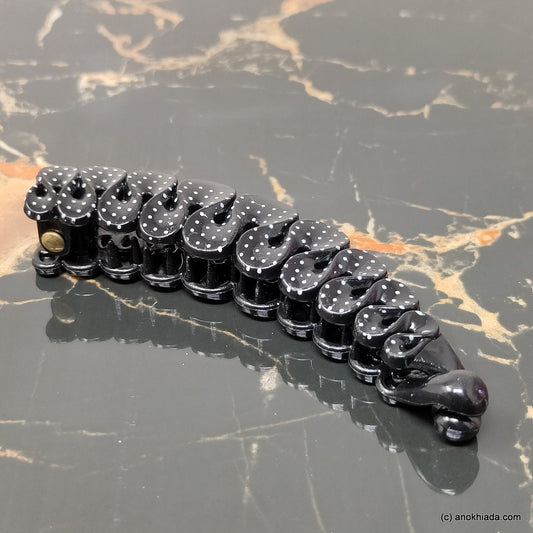 Ruffle Design Small Black Banana Hair Clip for Girls & Woman (98-15k Banana Hair Clips)