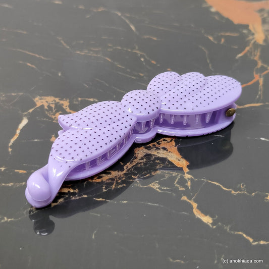 Butterfly Design Small Purple Banana Hair Clip for Girls & Woman (98-16i Banana Hair Clips)