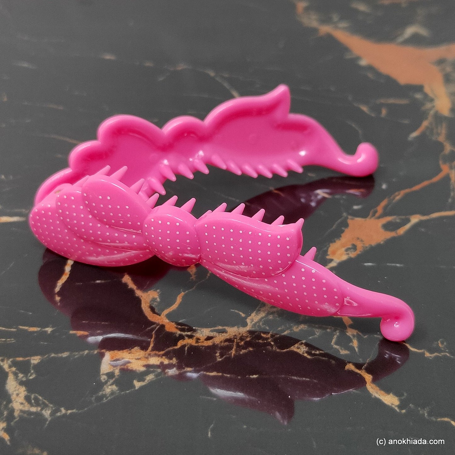 Butterfly Design Small Pink Banana Hair Clip for Girls & Woman (98-16j Banana Hair Clips)