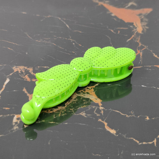Butterfly Design Small Green Banana Hair Clip for Girls & Woman (98-16k Banana Hair Clips)