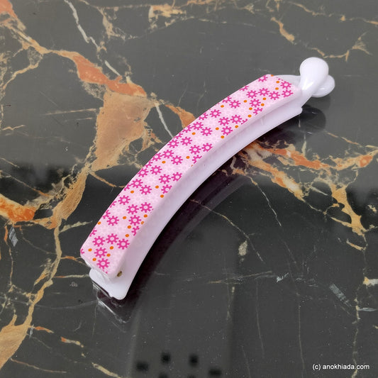 Floral Print Banana Hair Clip for Girls & Woman (98-18a Banana Hair Clips)