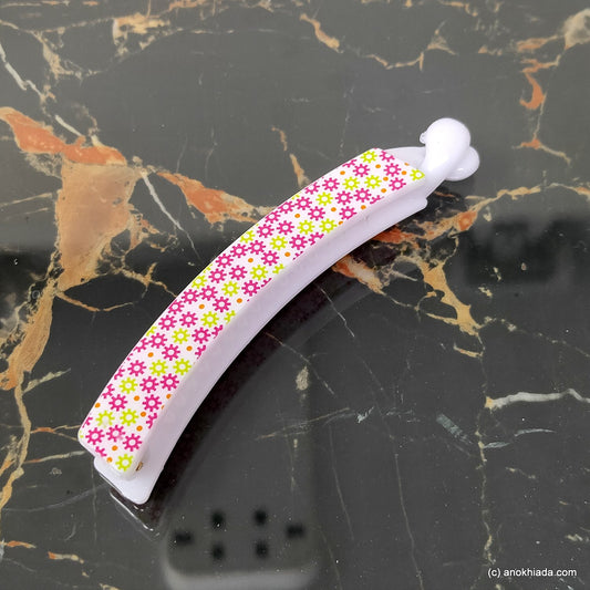 Floral Print Banana Hair Clip for Girls & Woman (98-18b Banana Hair Clips)