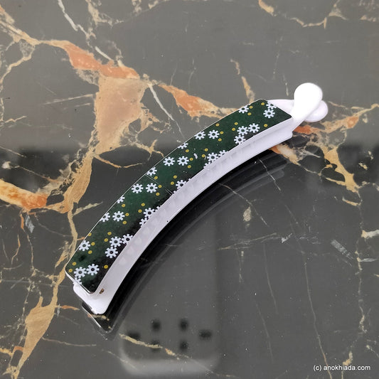 Floral Print Banana Hair Clip for Girls & Woman (98-18d Banana Hair Clips)