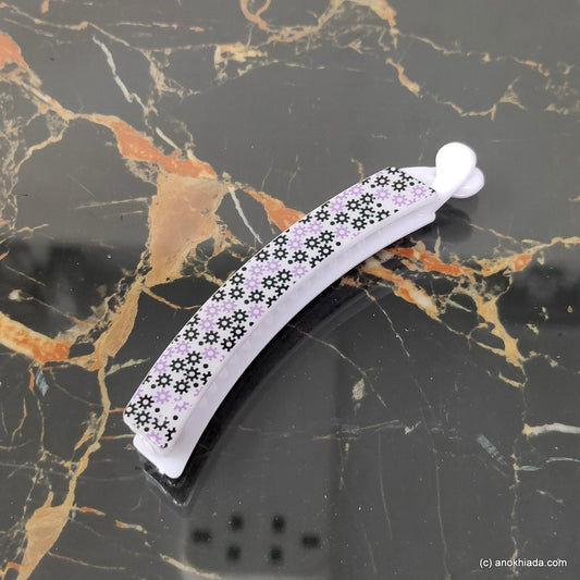 Floral Print Banana Hair Clip for Girls & Woman (98-18f Banana Hair Clips)