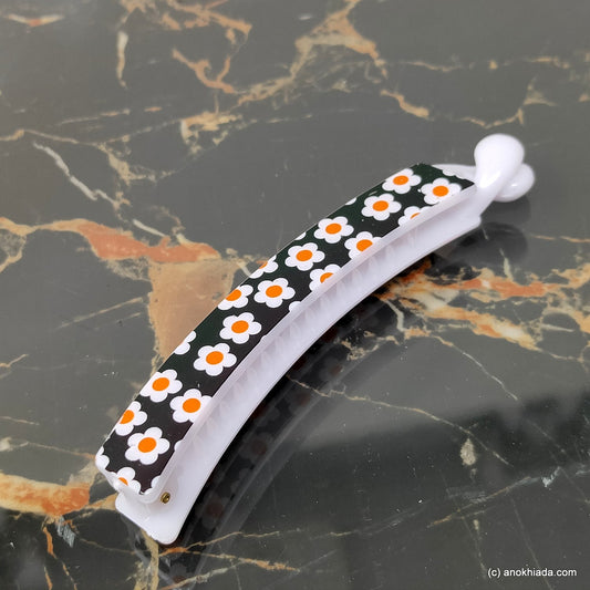 Floral Print Banana Hair Clip for Girls & Woman (98-19b Banana Hair Clips)
