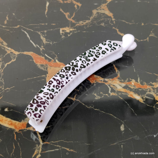 Tiger Print Banana Hair Clip for Girls & Woman (98-24b, Banana Hair Clips)