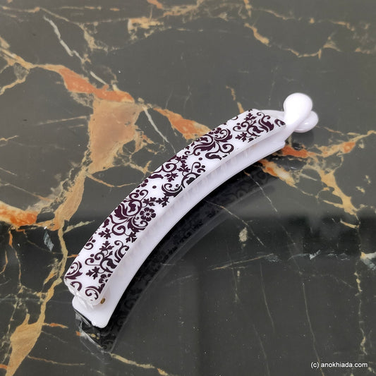 Floral Print Banana Hair Clip for Girls & Woman (98-24c Banana Hair Clips)