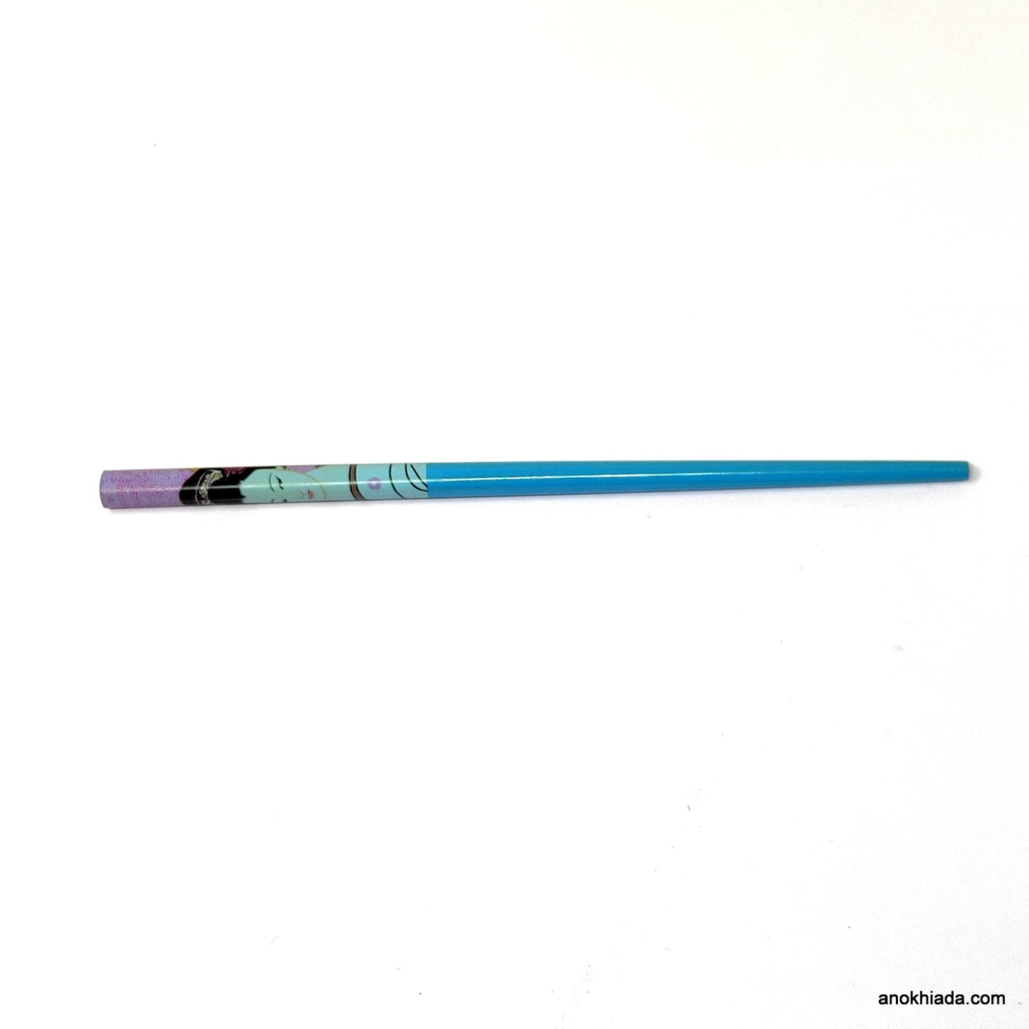 Anokhi Ada Doll Print Blue Wooden Juda Stick/Bun Stick - (99-16B Juda Stick)